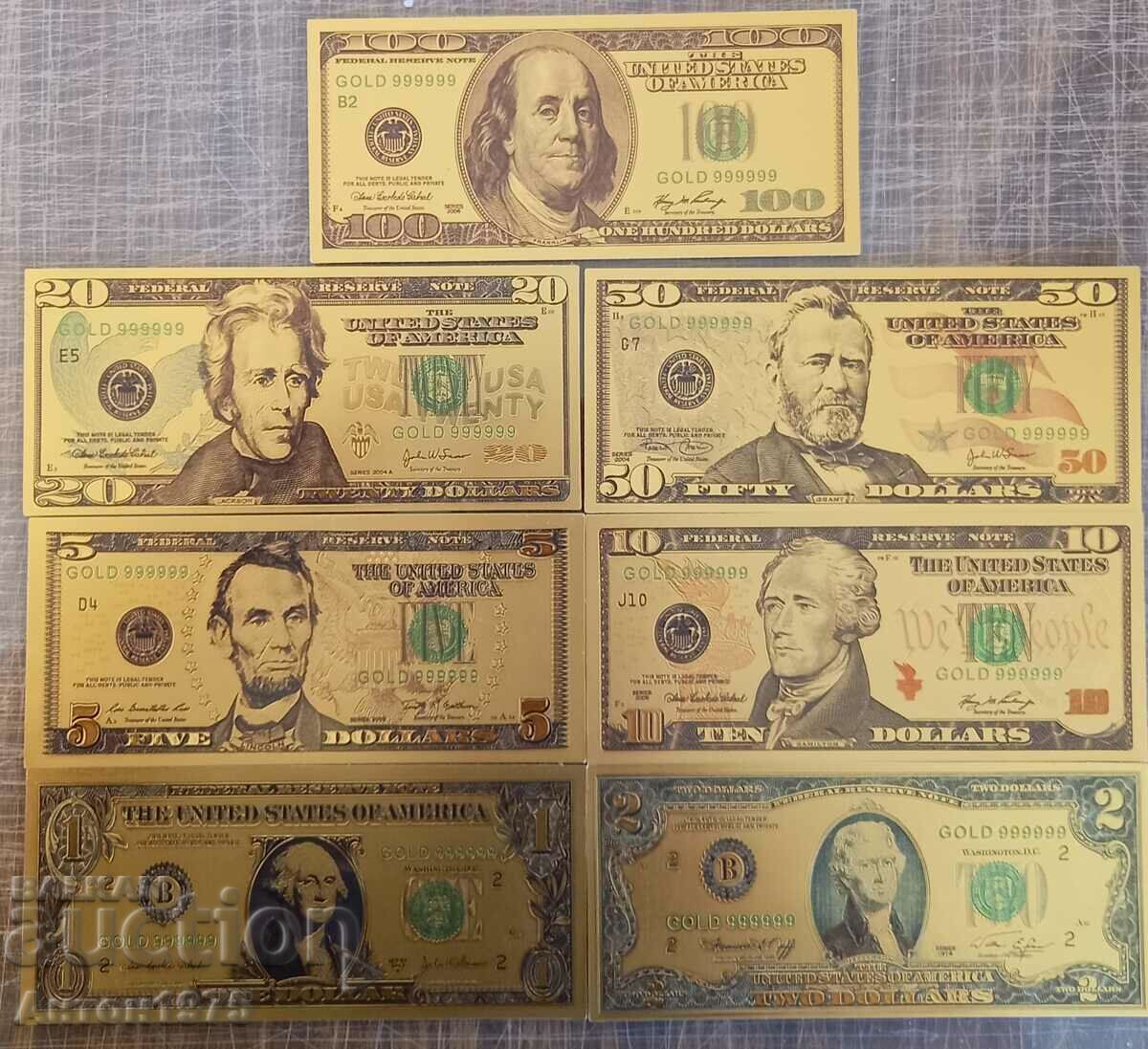 Сувенирни банкноти Gold 999