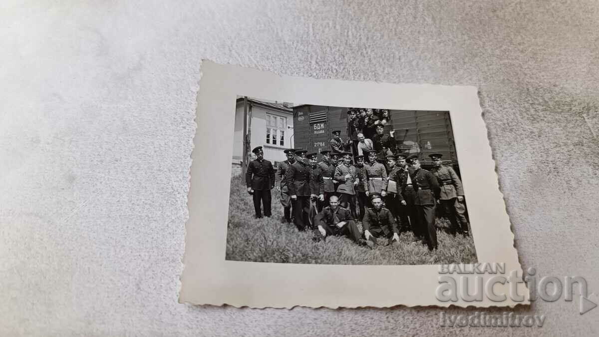 Fotografie Plovdiv Ofițeri și soldați la Târgul din 1938