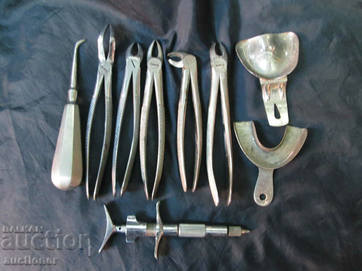 OLD DENTAL INSTRUMENTS-9 PIECES with price 90.00 BGN | € 46.02 OLD DENTAL INSTRUMENTS-9 PIECES with price 90.00 BGN | € 46.02