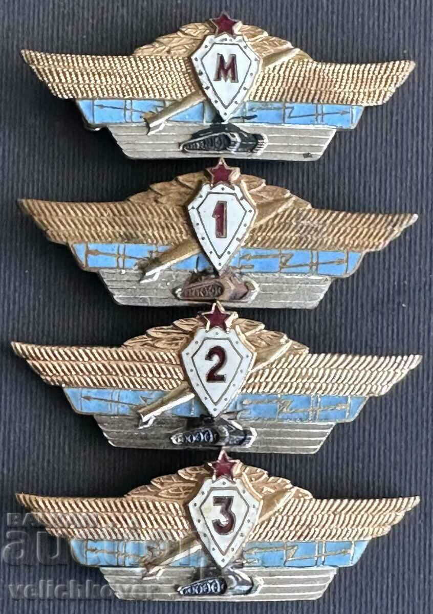 36327 USSR 4-tier military insignia Armored units 1-2-3 class