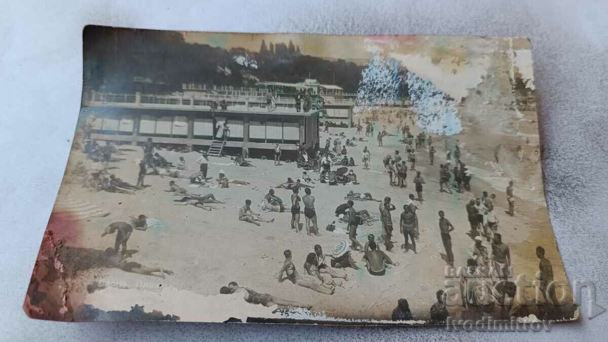 Postcard Varna Beach Gr. Easter 1935