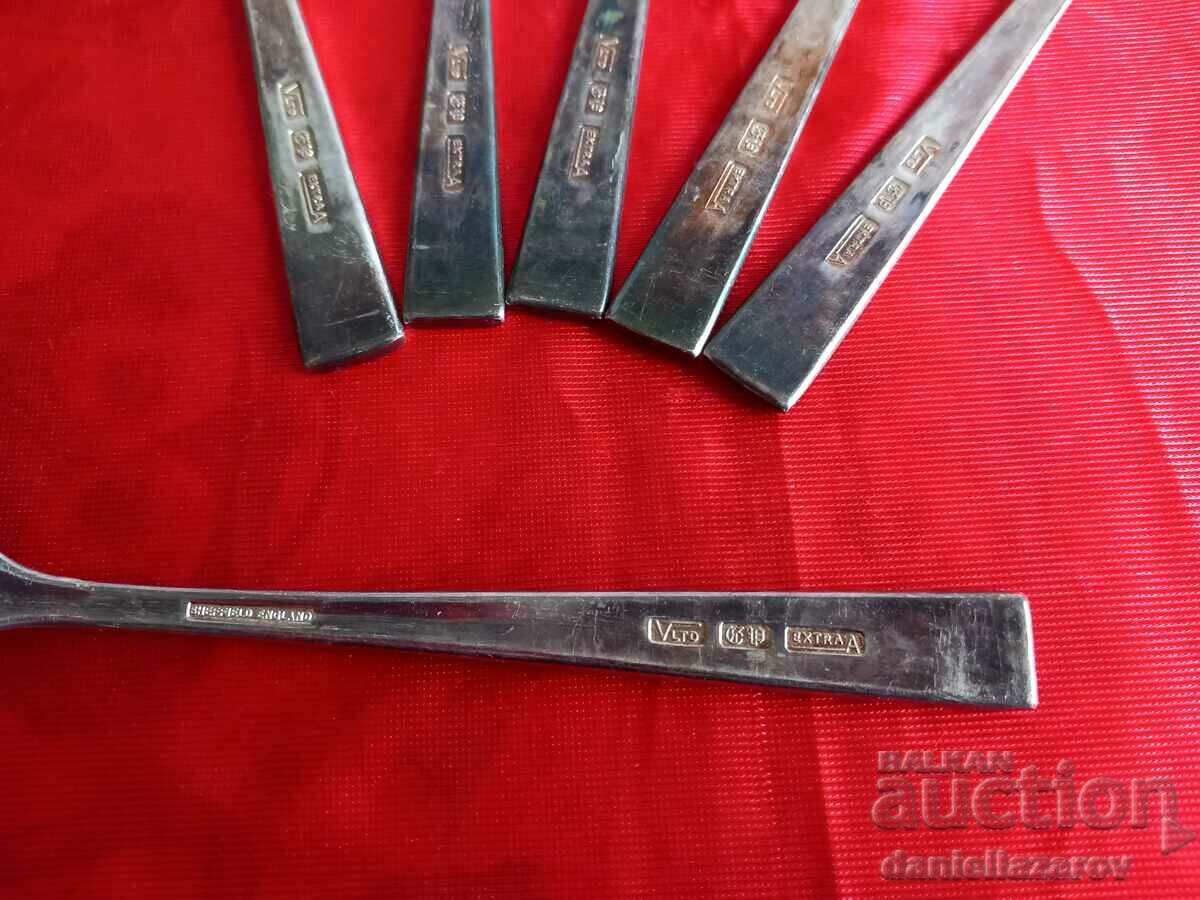 Unique English SHEFFIELD SILVER PLATED Forks - 5 Unique English SHEFFIELD SILVER PLATED Forks - 5