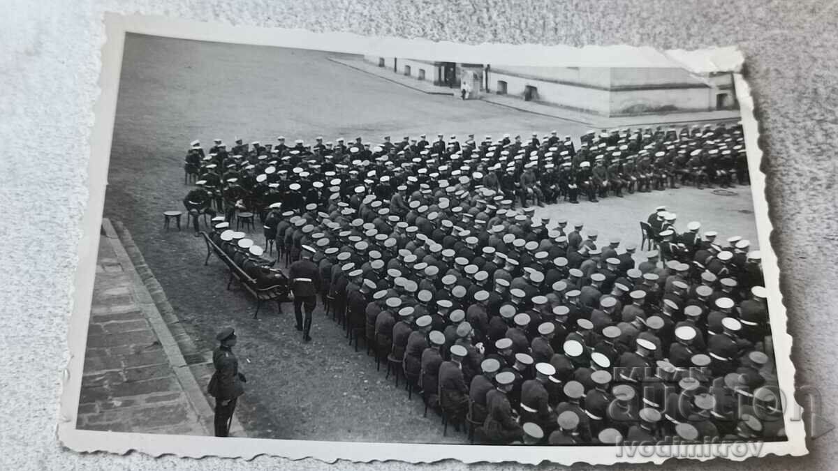 Photo Sofia Officers and soldiers in the courtyard of the Military Cemetery 1938
