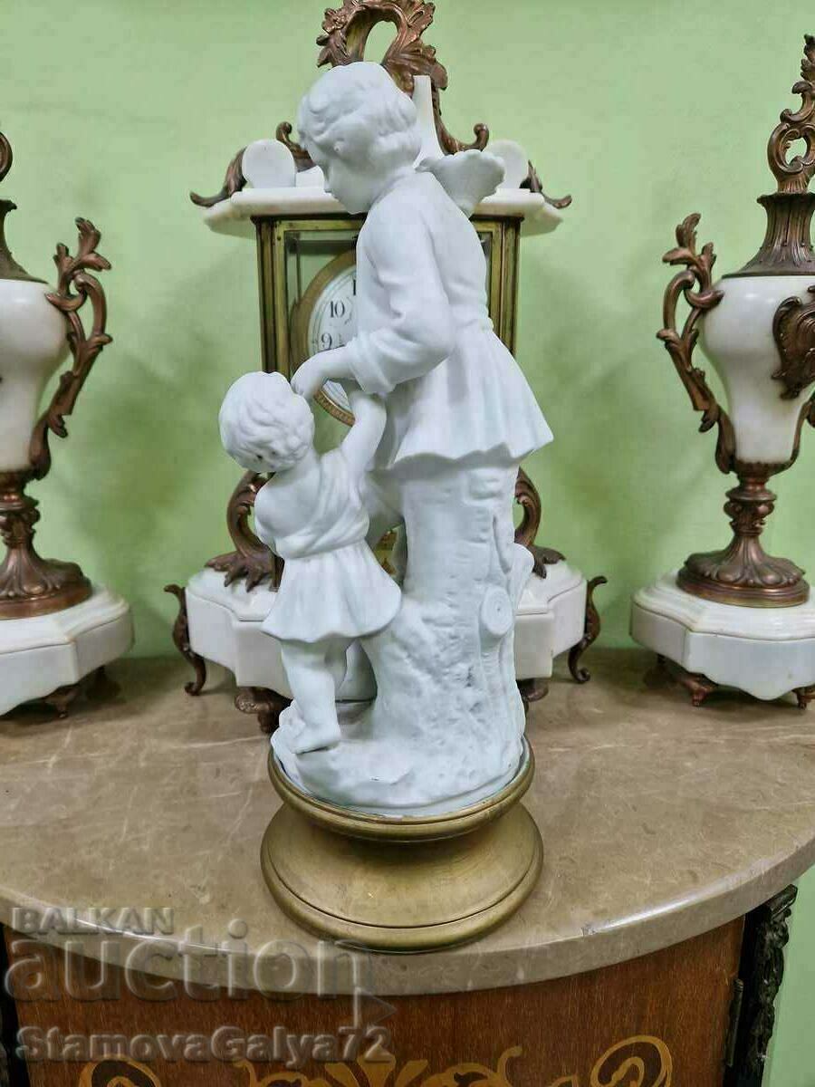 Όμορφο αγαλματίδιο αντίκα ιταλικής φιγούρας από πορσελάνη - 6 Όμορφο αγαλματίδιο αντίκα ιταλικής φιγούρας από πορσελάνη - 6