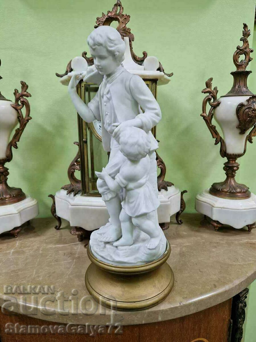 Όμορφο αγαλματίδιο αντίκα ιταλικής φιγούρας από πορσελάνη - 7 Όμορφο αγαλματίδιο αντίκα ιταλικής φιγούρας από πορσελάνη - 7