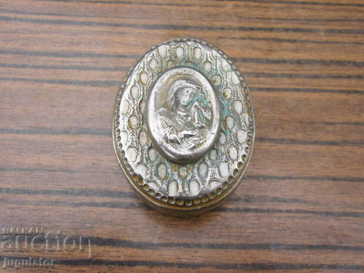 Licitație veche cutie religioasă bulgară cu Maica Domnului Licitație veche cutie religioasă bulgară cu Maica Domnului