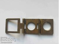 1900 Old bronze folding magnifying glass