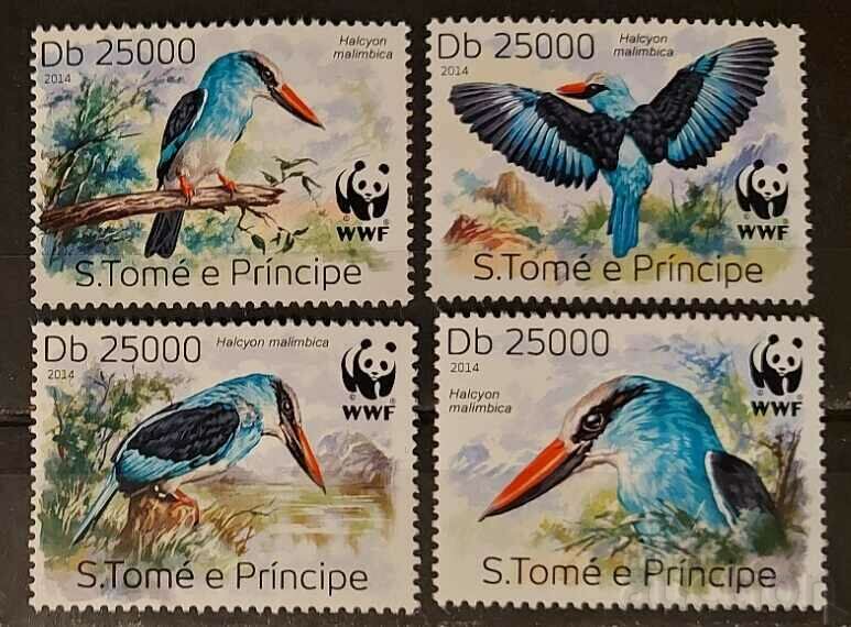 Sao Tome 2014 WWF Fauna/Păsări 7 MNH