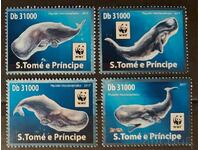 Sao Tome 2017 WWF Fauna/Whales 8€ MNH