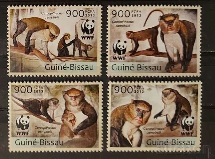 Guinea Bissau 2013 WWF Fauna/Monkeys 9€ MNH