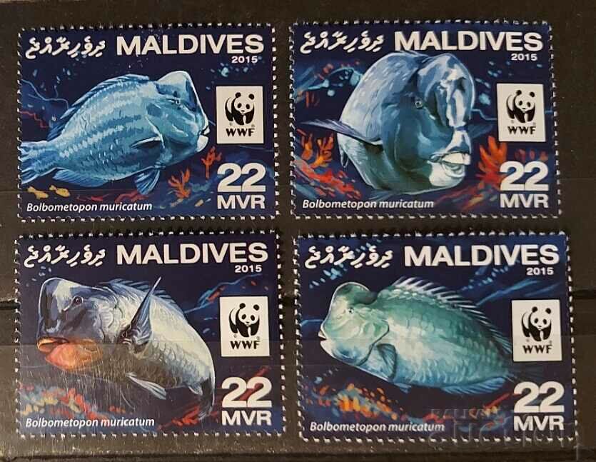 Maldives 2016 WWF Fauna/Fish €7 MNH