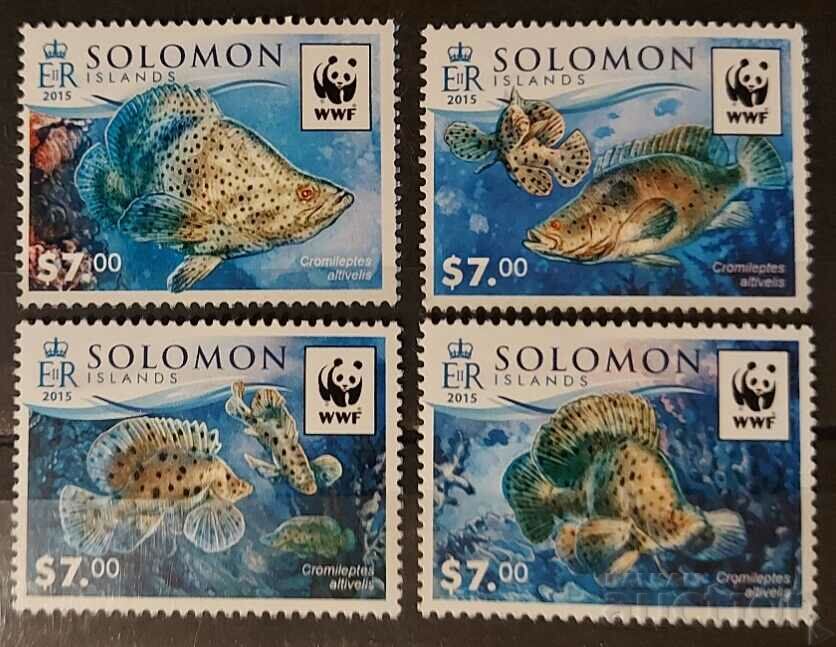 Insulele Solomon 2015 WWF Faună/Pește 4 MNH EUR