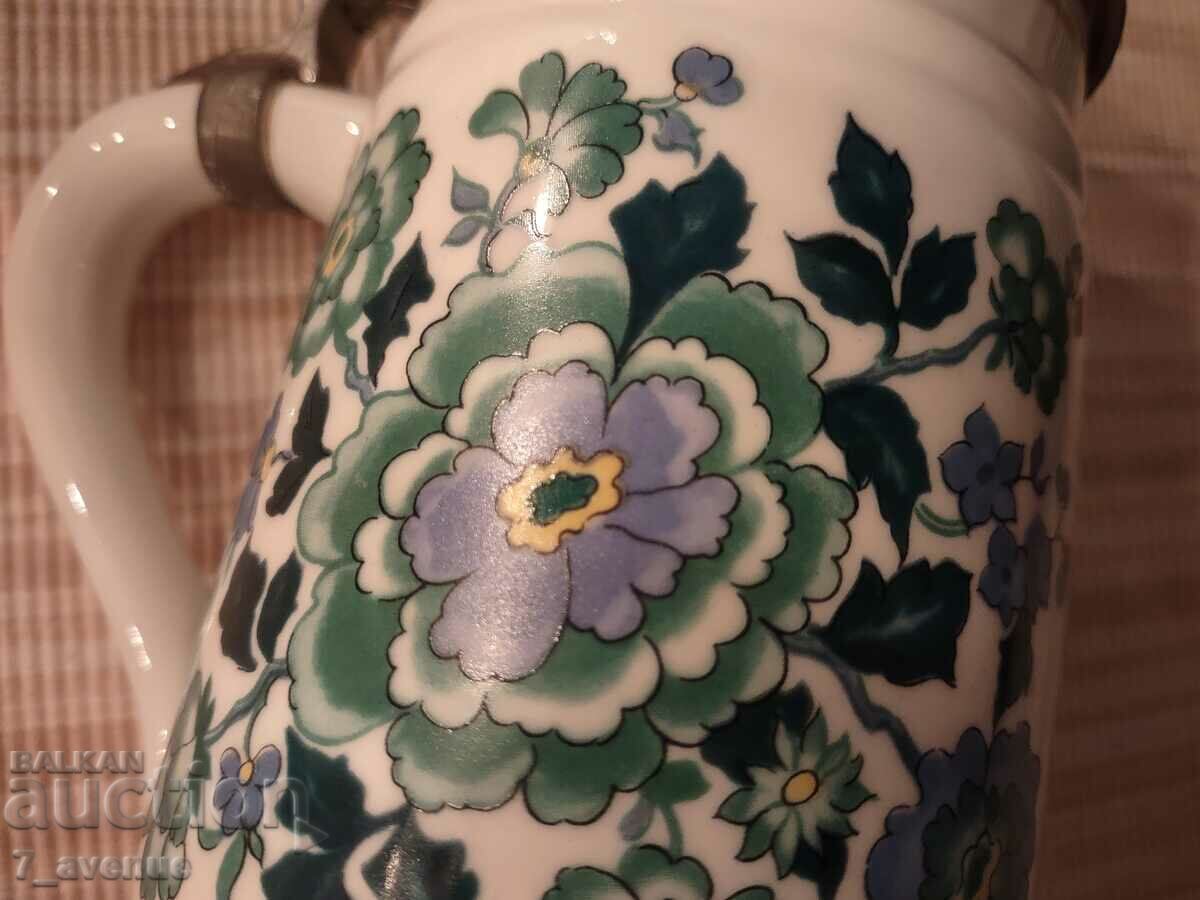 Nice old German mug with metal lid, 6.01.24 - 5 Nice old German mug with metal lid, 6.01.24 - 5