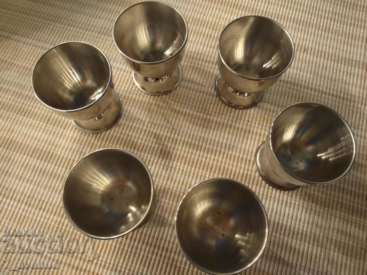 Auction Old metal cups, possibly for eggs, for rakia, social era 6.01.24 Auction Old metal cups, possibly for eggs, for rakia, social era 6.01.24