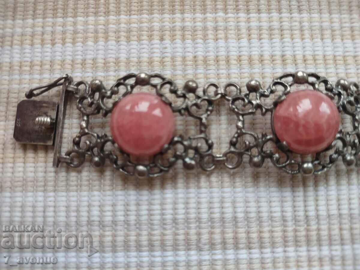 BRACELET made of silver 835, ornaments, rhodochrosite, 6.01.2024 with price 399.00 BGN | € 204.01 BRACELET made of silver 835, ornaments, rhodochrosite, 6.01.2024 with price 399.00 BGN | € 204.01