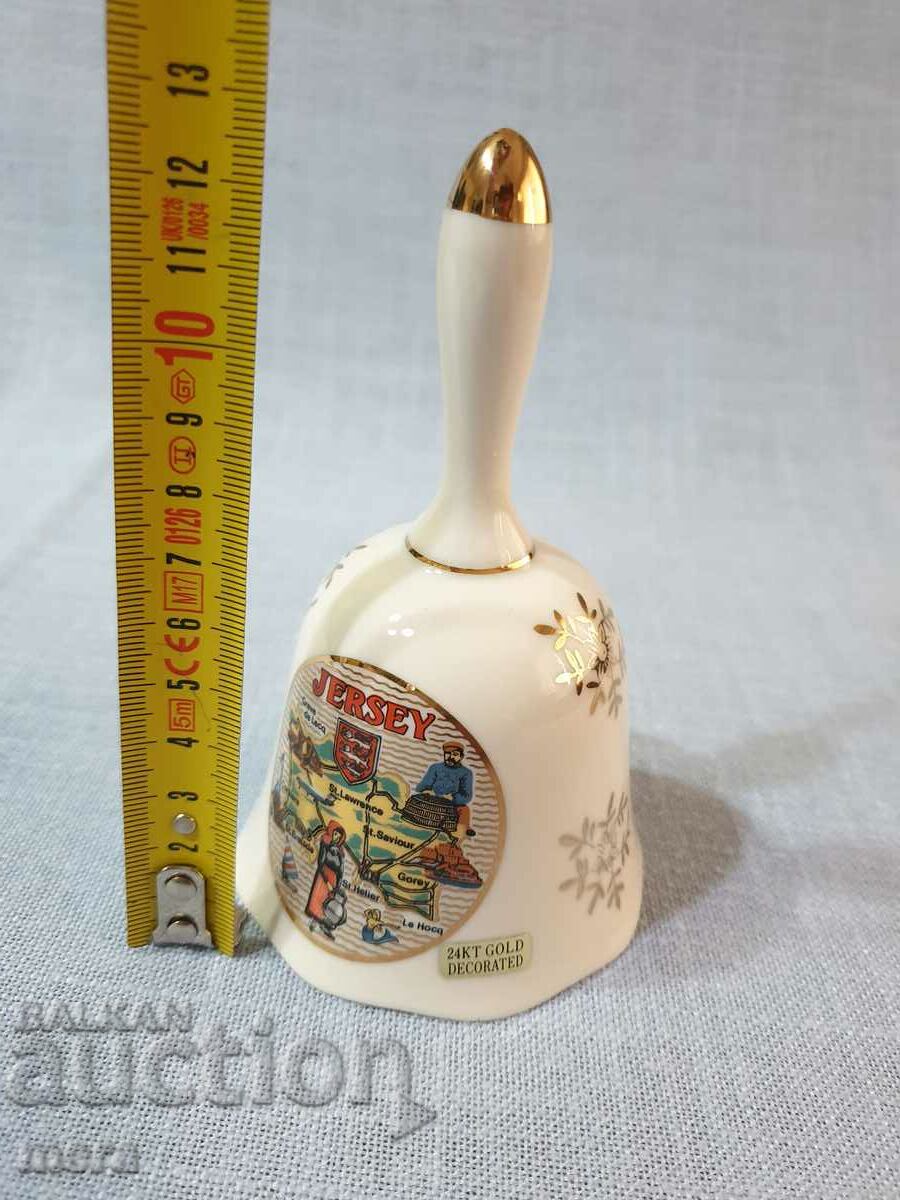 Delivery of Porcelain bell with 24 carat gold plating