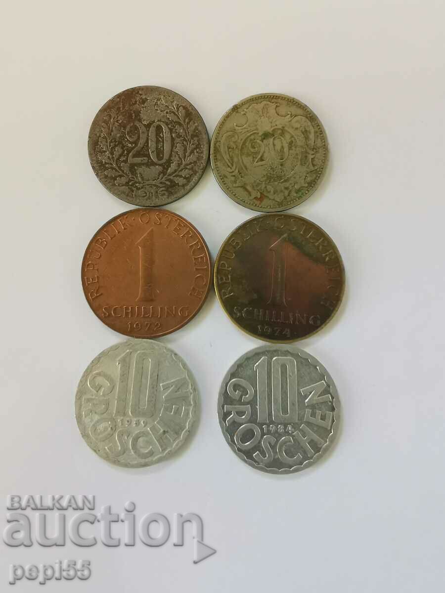 Πολλά νομίσματα από την Αυστρία