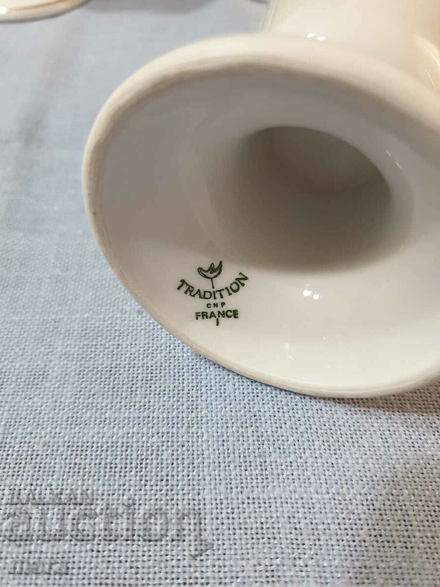 Cupe vintage din portelan francez Tradition cnp Franta - 5 Cupe vintage din portelan francez Tradition cnp Franta - 5