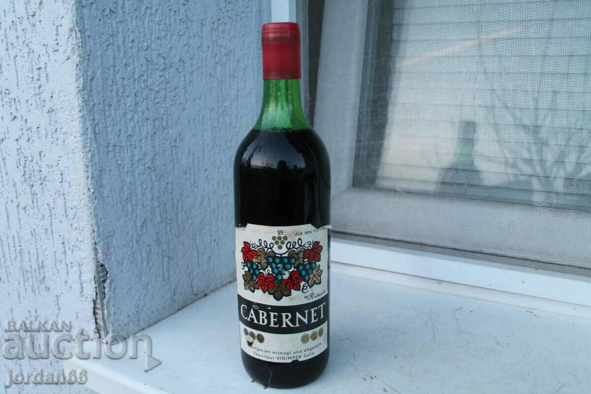 A bottle of Cabernet wine