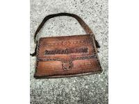 Old genuine leather handbag