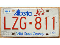 Canadian license plate Plate ALBERTA