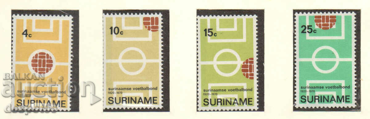 1970. Surinam. 50 de ani de la Asociația de Fotbal din Surinam.
