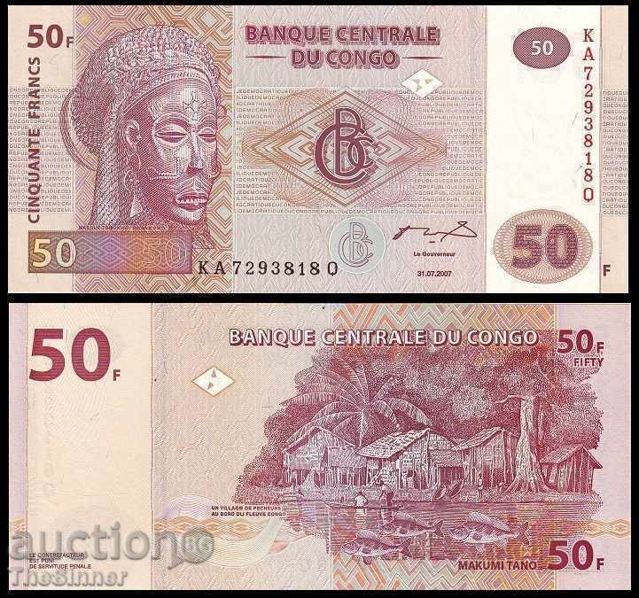 КОНГО 50 Франка CONGO 50 Francs, P-New, 2007 UNC