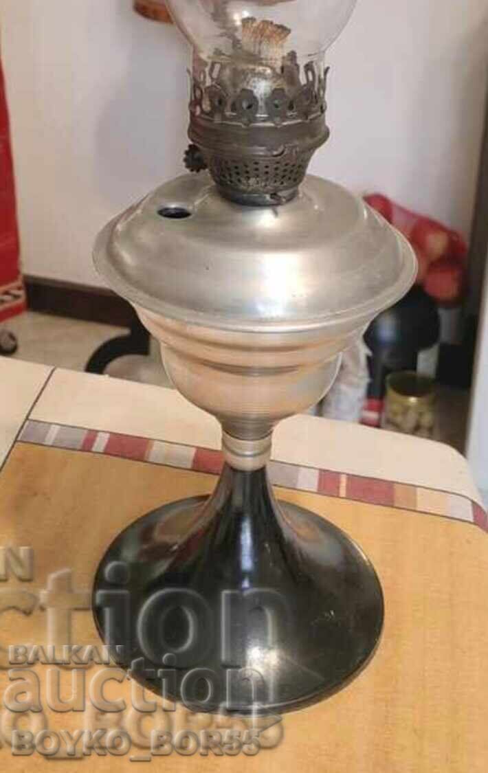 Functional Large Old Kerosene Lamp without a Glass Shade Functional Large Old Kerosene Lamp without a Glass Shade