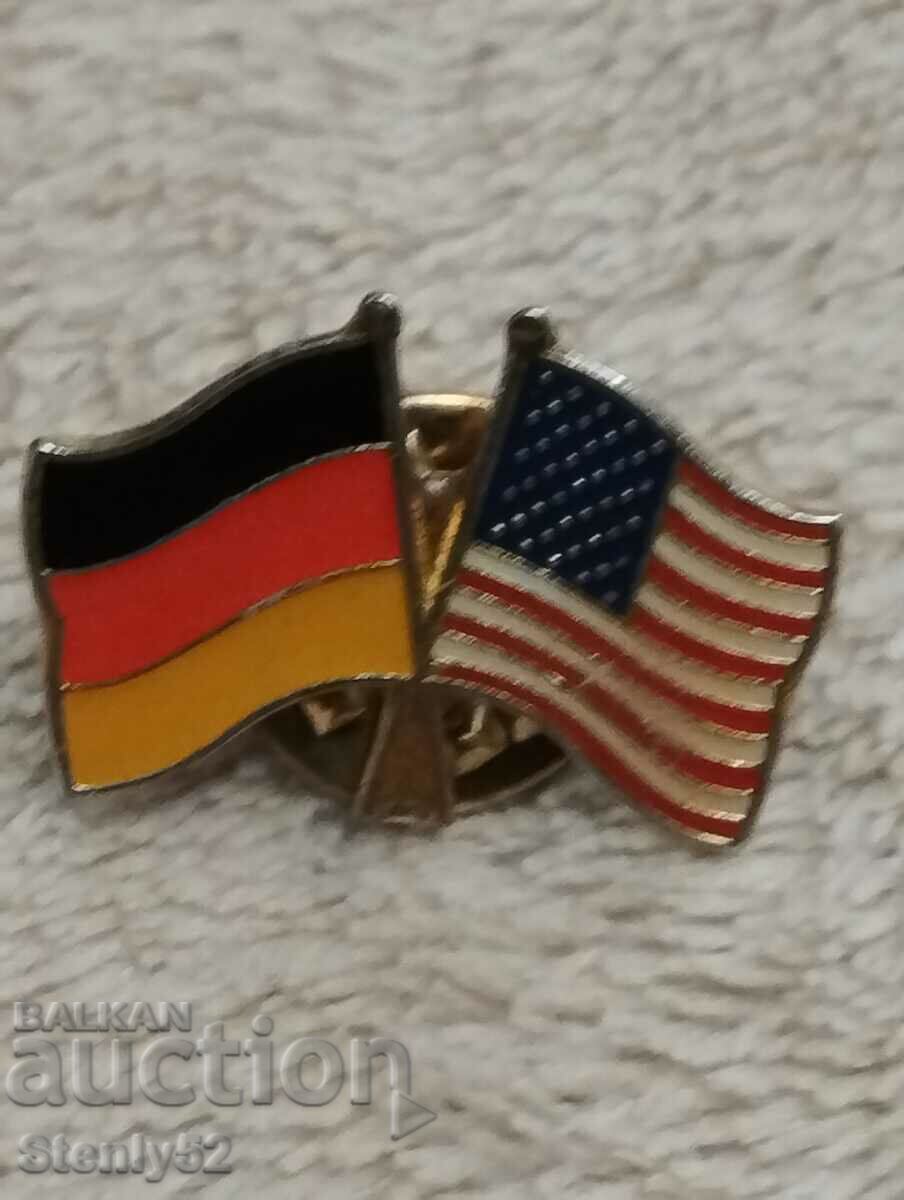 Σήμα σημαίας Γερμανίας - ΗΠΑ