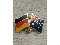 Badge Flags Germany - Australia.