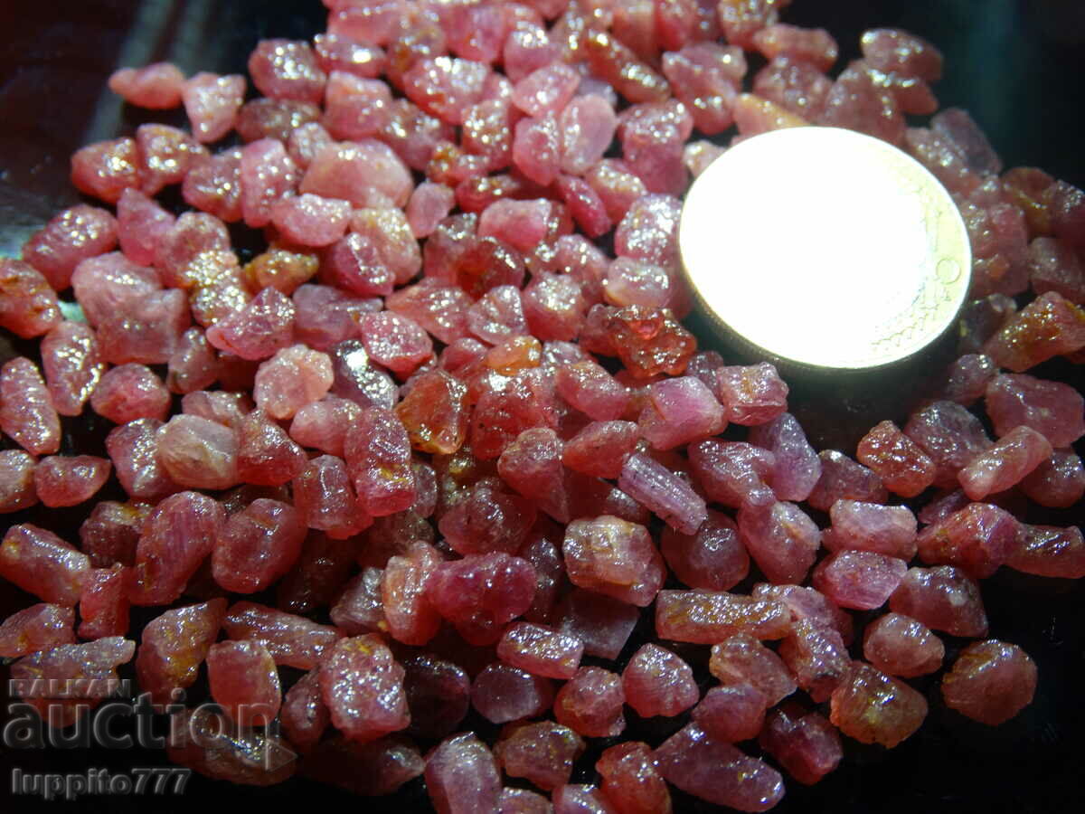 Δημοπρασία φυσικό ρουμπινί κορούνδιο όψης ποιότητας 318 καρατίων 90 τμχ + παρτίδα
