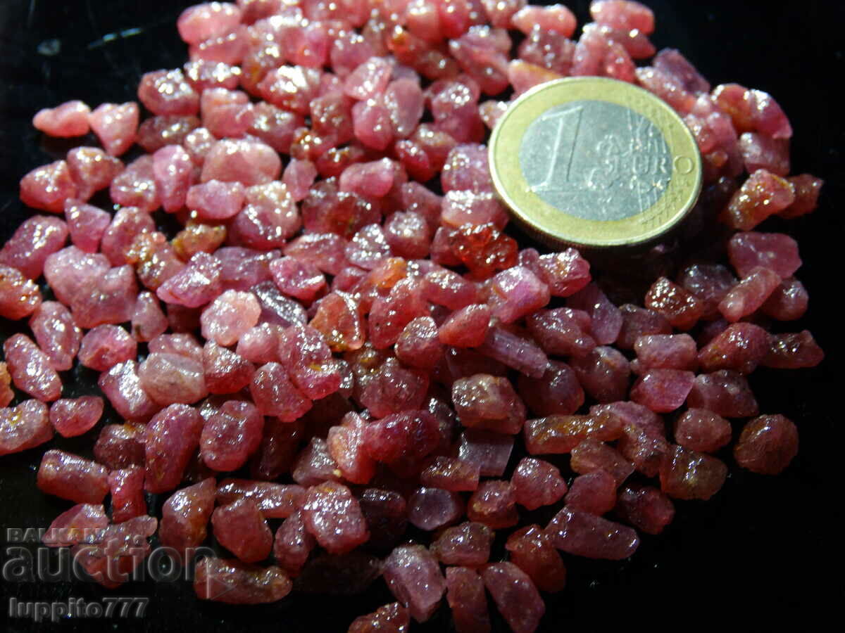 natural ruby corundum facet quality 225 carats 80pcs +lot with price 625.00 BGN | € 319.56