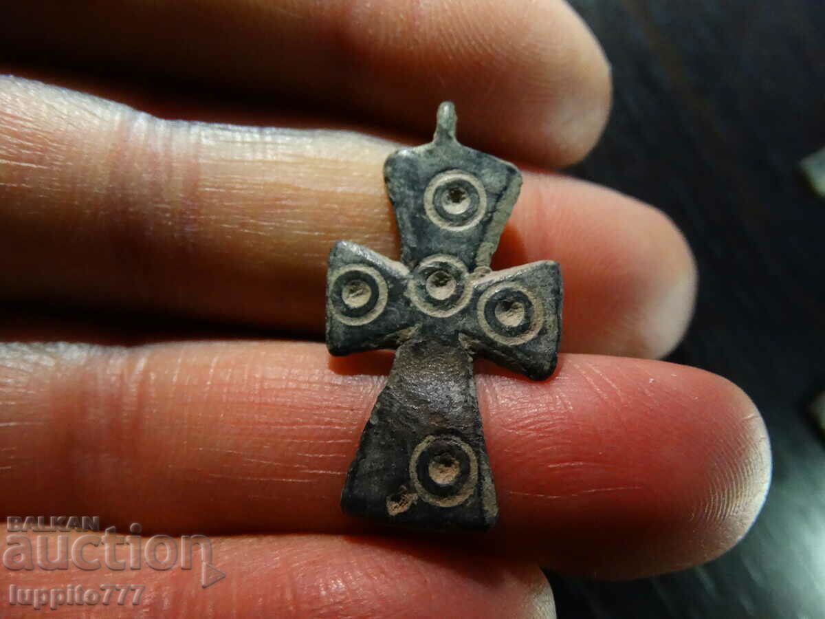 antique crosses brass/bronze 6 pieces lot - 5 antique crosses brass/bronze 6 pieces lot - 5