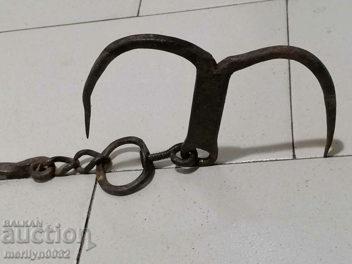 Δημοπρασία Αντίκα σφυρήλατο γάντζο για ξύσιμο, γάντζος Δημοπρασία Αντίκα σφυρήλατο γάντζο για ξύσιμο, γάντζος