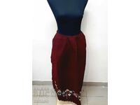 Authentic red wool apron, part of costume(16.3)