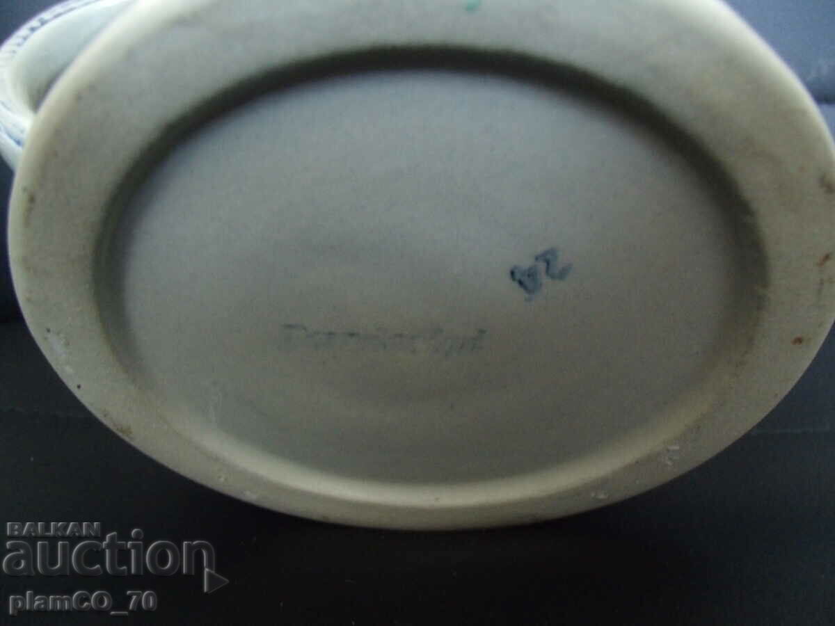 No.*7342 old porcelain mug GERZ ZINN - with metal lid - 5 No.*7342 old porcelain mug GERZ ZINN - with metal lid - 5
