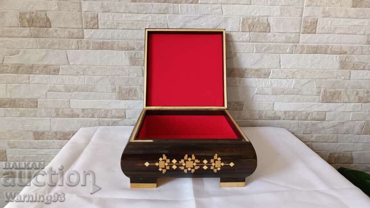 Old wooden jewelry box - decorated with veneer - #1 - 6