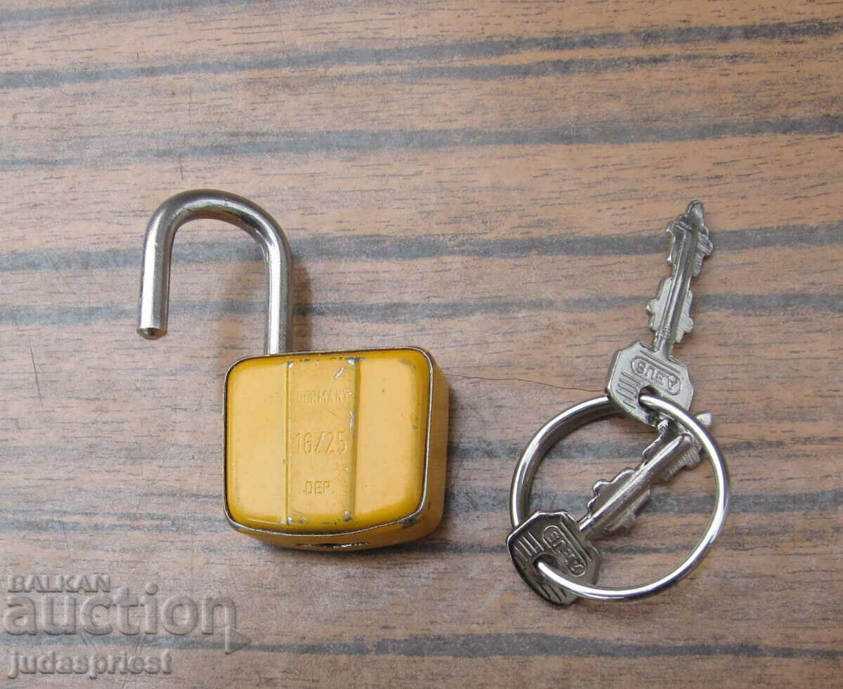 ABUS παλιό γερμανικό μίνι λουκέτο Γερμανικό λουκέτο με κλειδιά - 6 ABUS παλιό γερμανικό μίνι λουκέτο Γερμανικό λουκέτο με κλειδιά - 6
