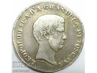 100 Quatrains 1851 Fiorino Italy Tuscany Leopold Silver RARE