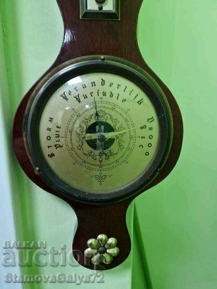 Auction A wonderful antique Belgian barometer with thermometer Auction A wonderful antique Belgian barometer with thermometer
