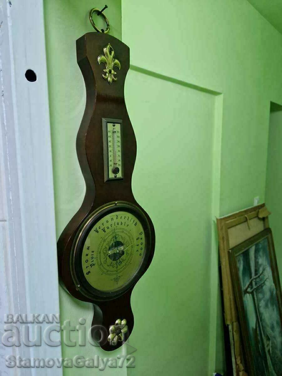 A wonderful antique Belgian barometer with thermometer - 5 A wonderful antique Belgian barometer with thermometer - 5