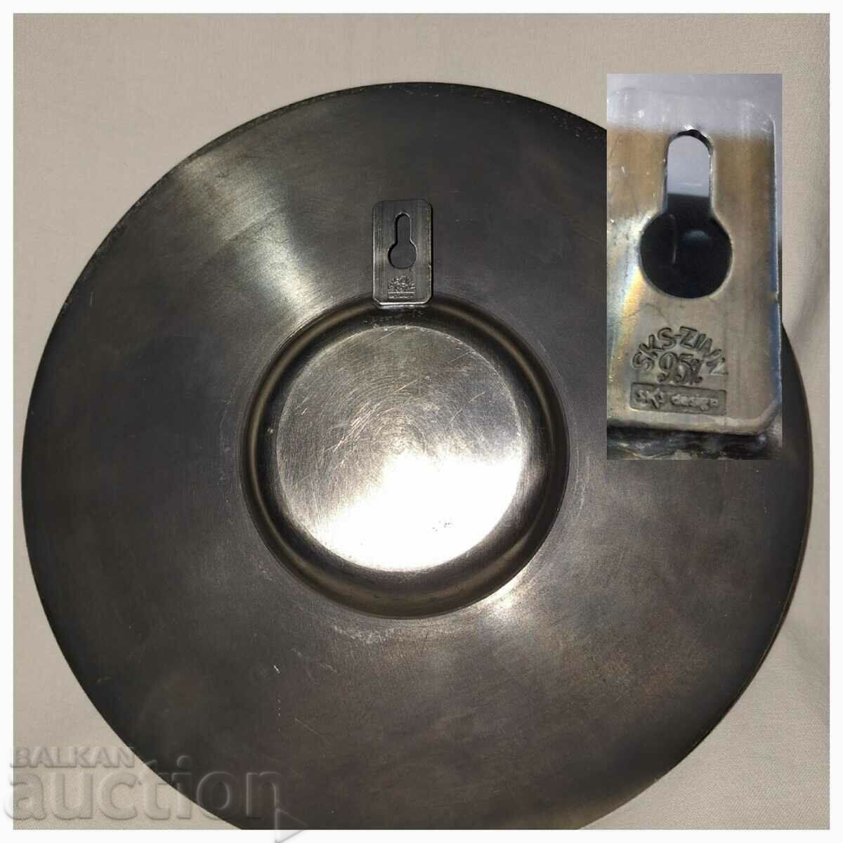 Old pewter plate wall decoration--the four seasons - 7 Old pewter plate wall decoration--the four seasons - 7