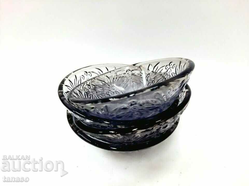 Set of 4 old glass bowls(2.2) - 5