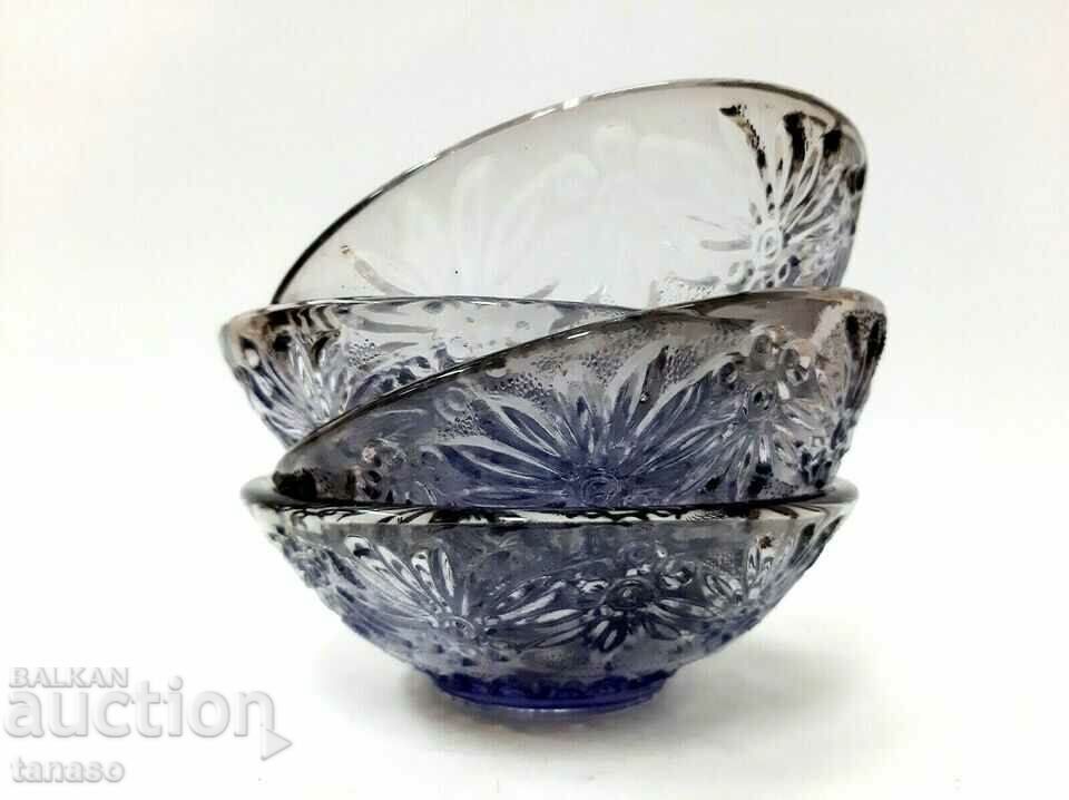 Set of 4 old glass bowls(2.2) - 6