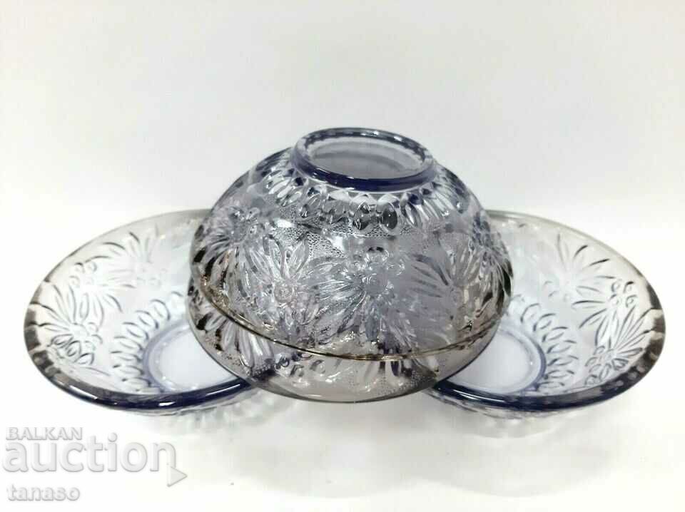 Set of 4 old glass bowls(2.2) - 7