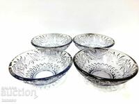 Set of 4 old glass bowls(2.2)