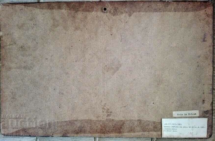 Auction Jan Fitt, "Fruit and Parrot" - old color lithograph Auction Jan Fitt, "Fruit and Parrot" - old color lithograph