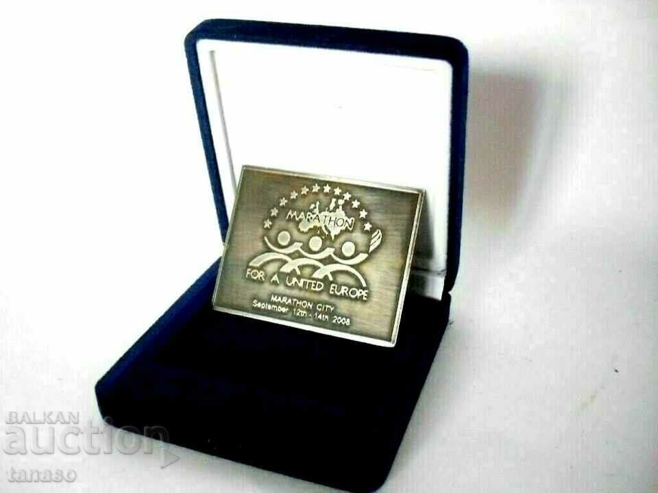 Plaque "For a United Europe" Marathon City, 2008 - 5