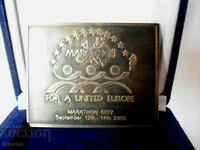 Plaque "For a United Europe" Marathon City, 2008