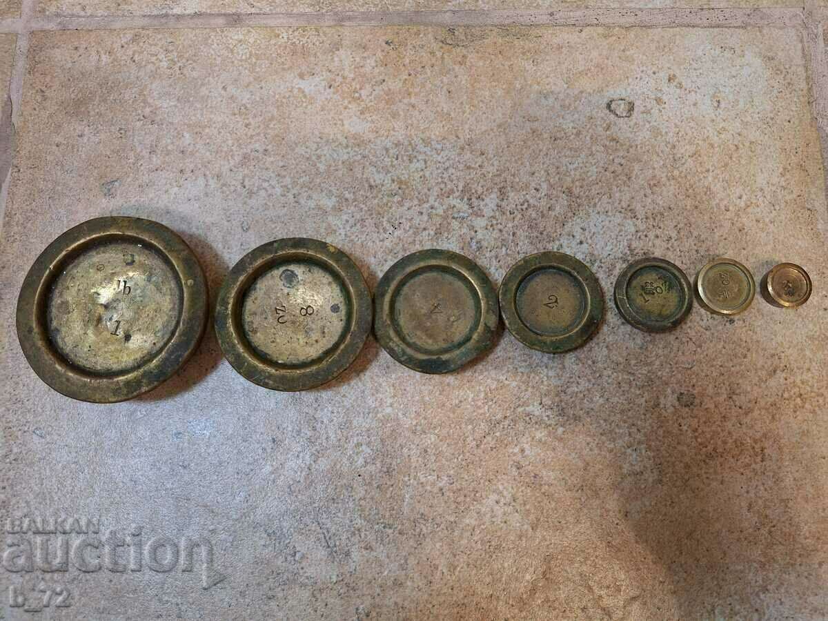 Old English scale weights, scale with price 120.00 BGN | € 61.36 Old English scale weights, scale with price 120.00 BGN | € 61.36